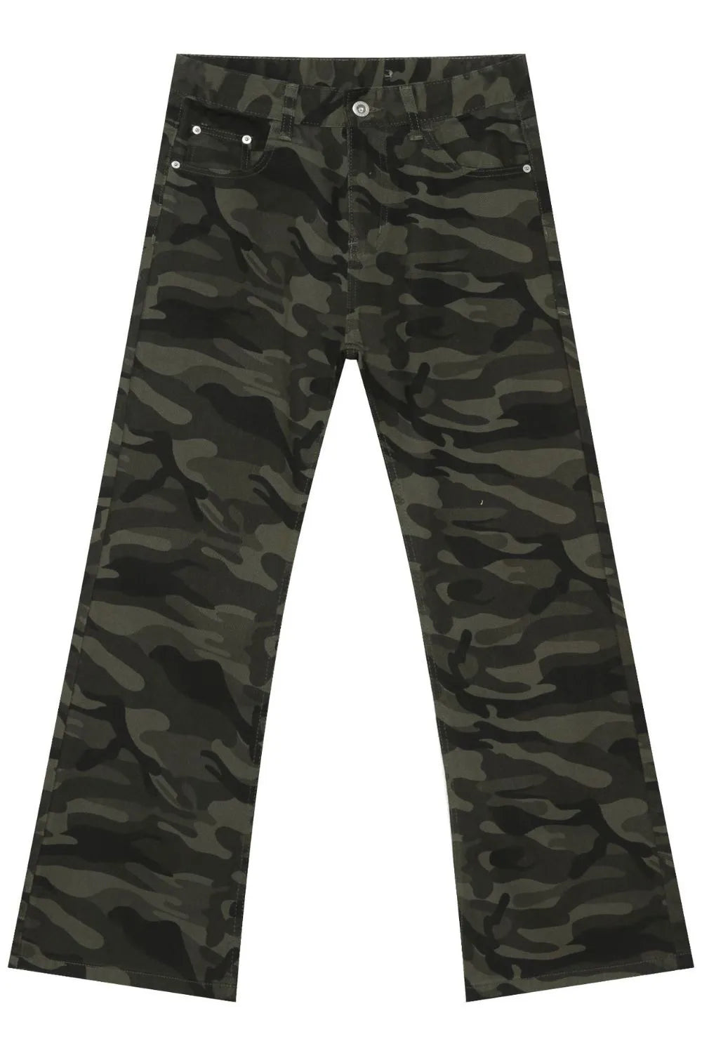 Men's Camouflage Jeans with Pockets - -