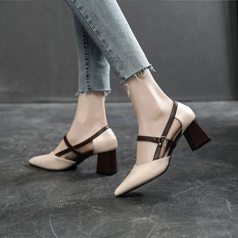 Women Shoes High Heels Thick Heels Shoes