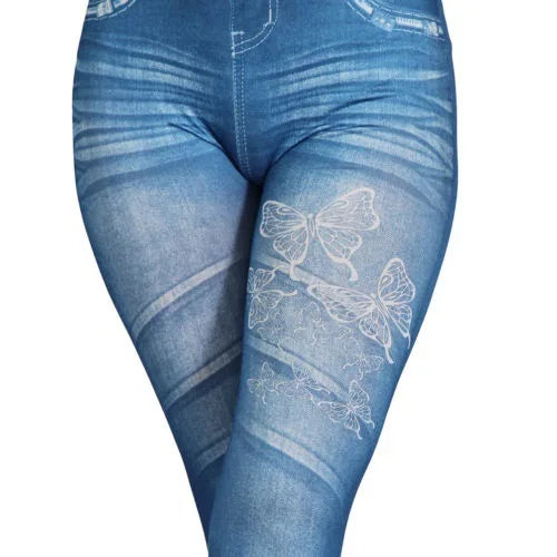 Ladies Floral Jeans