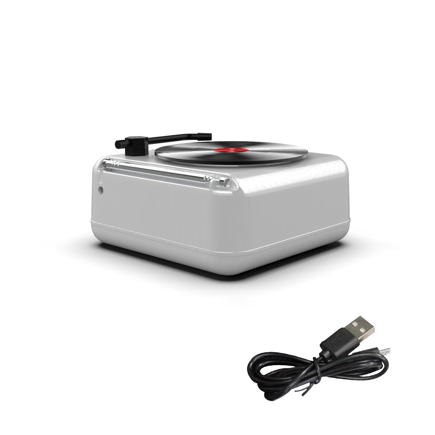 HIFI Bluetooth FM Radio Mini Portable Stereo H3 Retro Vinyl Turntable Speaker