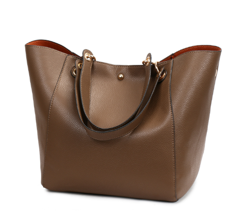Vintage Womens Bucket Handbag Set - - handbag