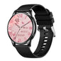 Smart Watch Ladies AMOLED Screen BT Call 300mAh Black- silicone strap