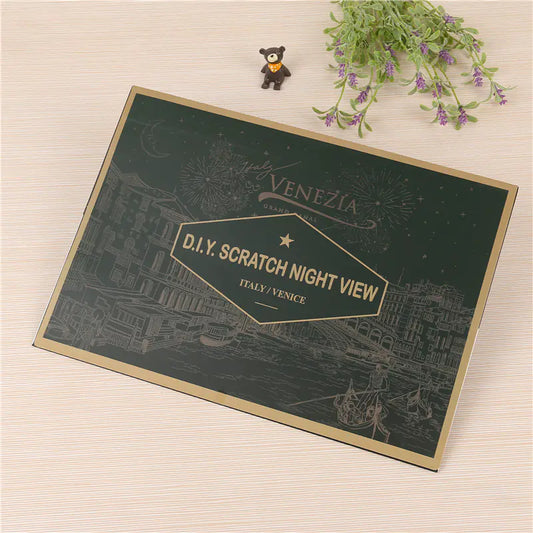 Gold Scratch Art, Egyptian Scratch Art, NYC Scratch Art Kia Day Design