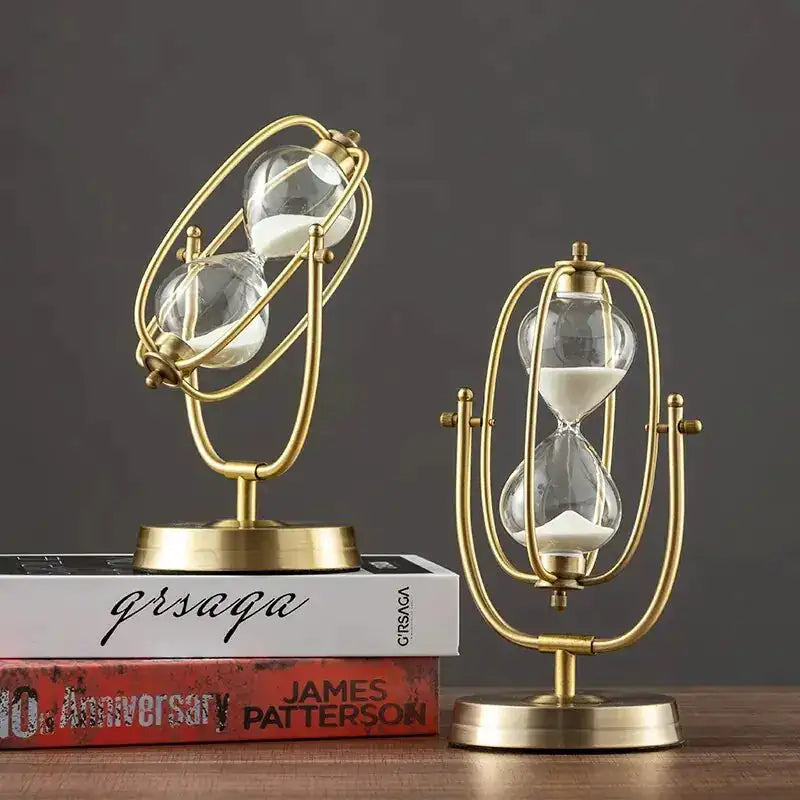 Rotating Metal Sand Hourglass