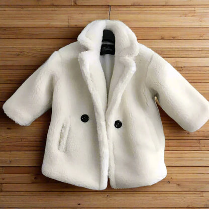 Kids Autumn And Winter Coat White 90cm