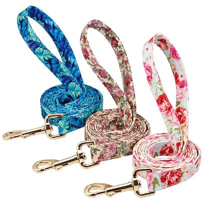 Printed Dog Collar and Leash Set