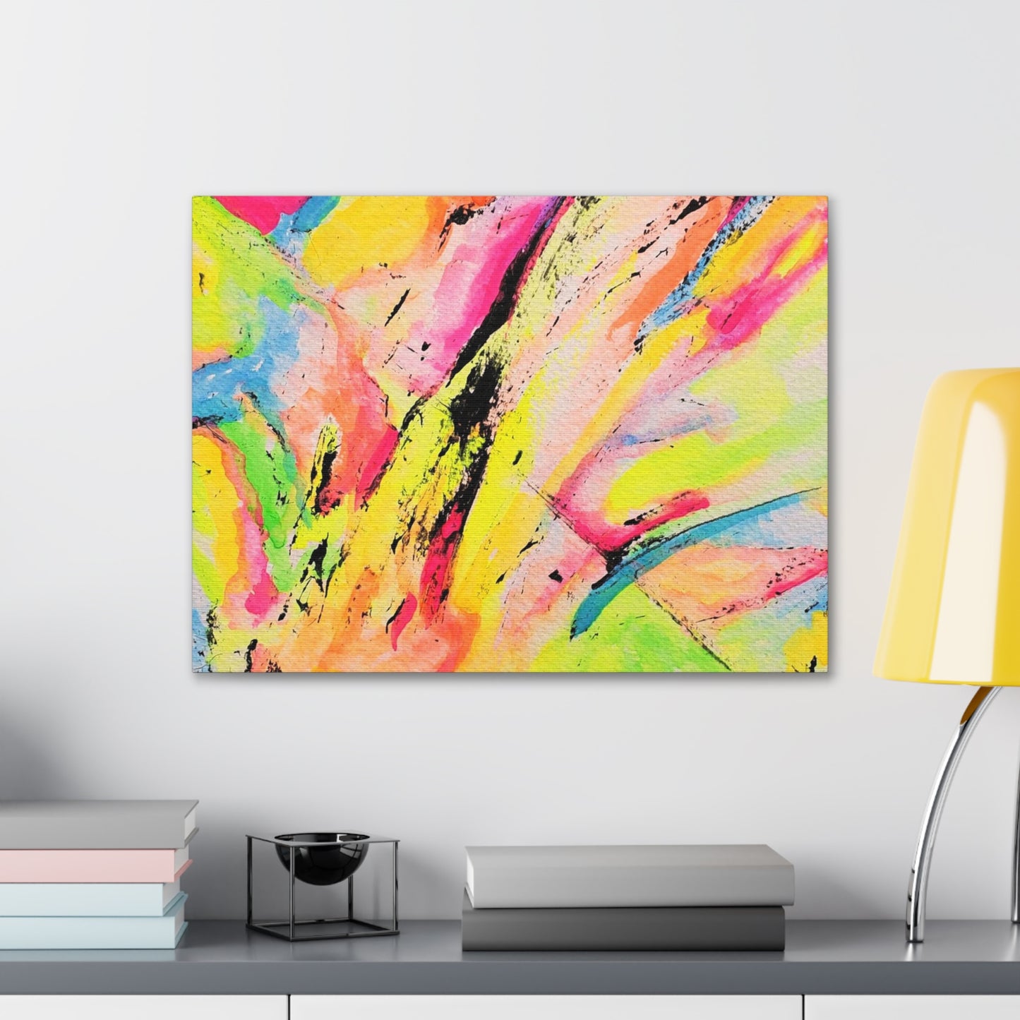 Neon Fire Canvas Gallery Wraps