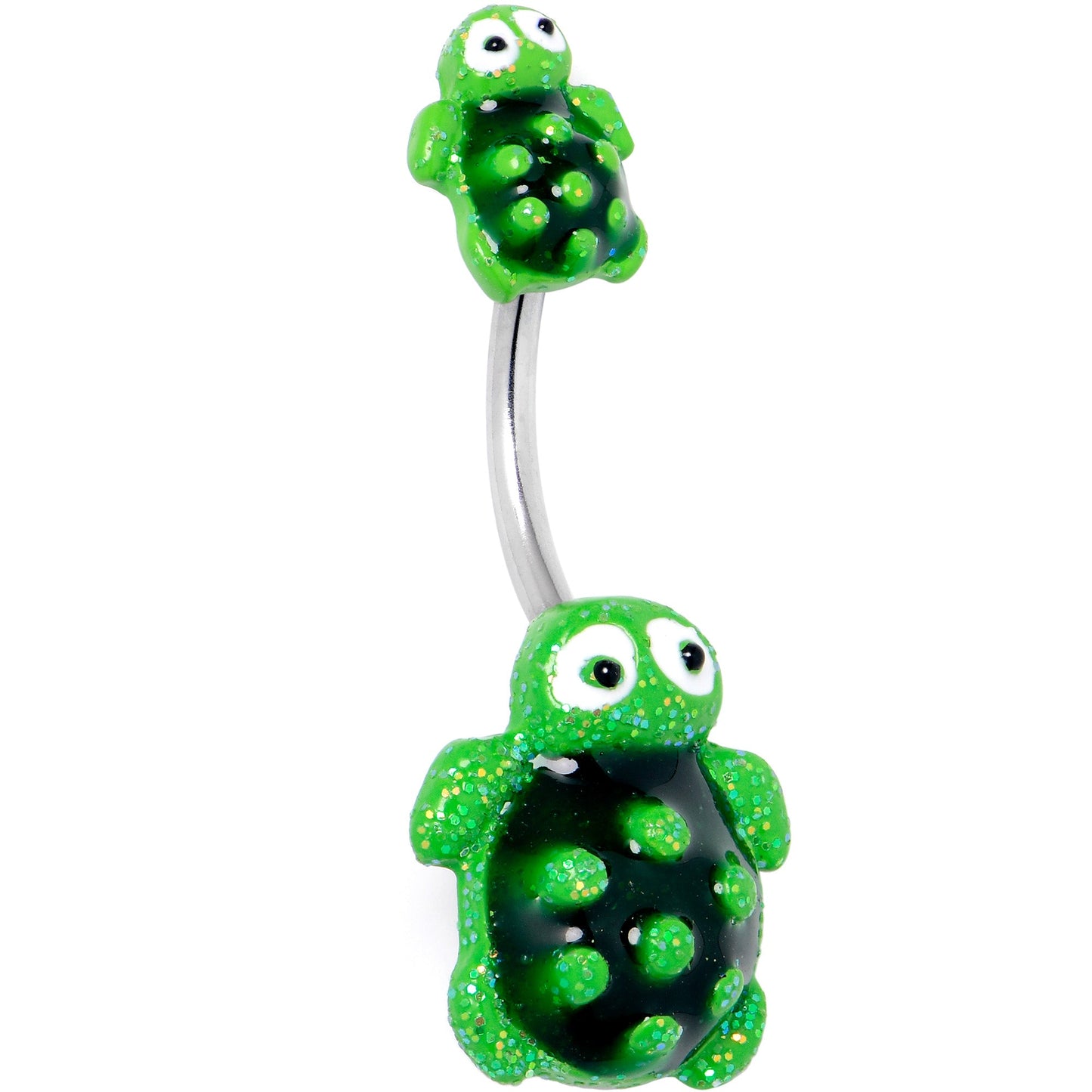 Texture Turtles Double Mount Belly Ring - - BELLY RING Double Mount