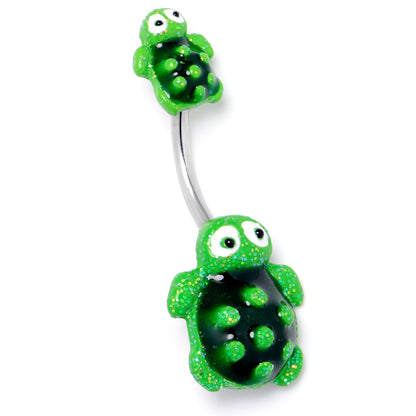 Texture Turtles Double Mount Belly Ring - - BELLY RING Double Mount