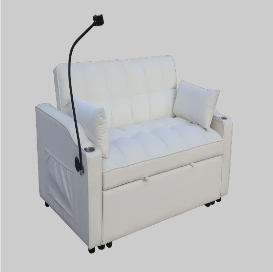 Modern Velvet Double Sofa Bed With Pull-out Bed 3-in-1 Convertible Sofa Bed - - sofa bed