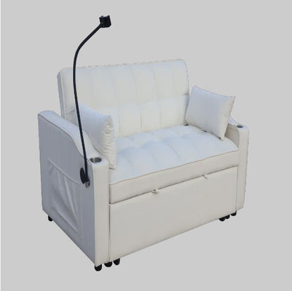 Modern Velvet Double Sofa Bed With Pull-out Bed 3-in-1 Convertible Sofa Bed - - sofa bed