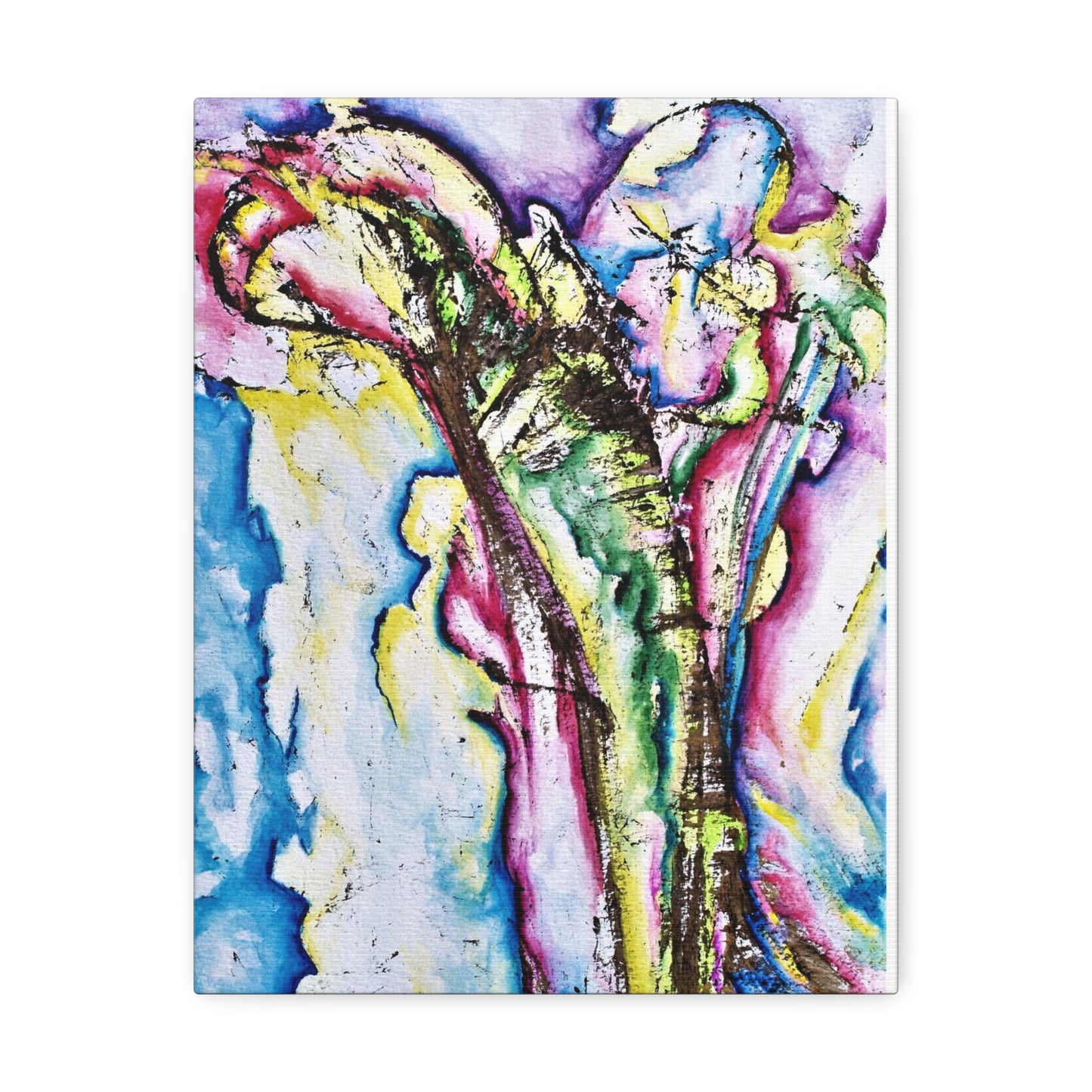 Calla Lilies Stretched Canvas