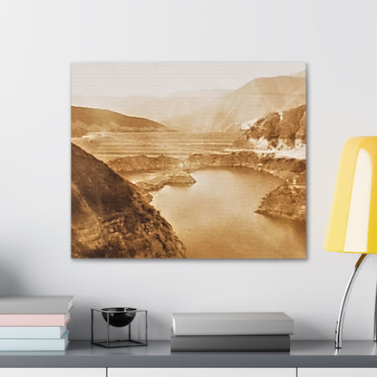 San Gabriel Dirt Fill Dam #1 Canvas Gallery Wraps Printify