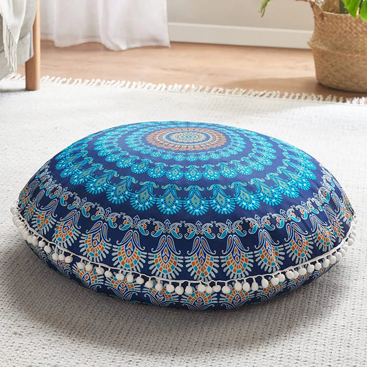 32 Inch Large Meditation Pouf Round Floor Cushion Memory Foam Circle