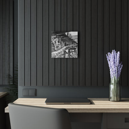 Black & White Urban Graffiti Acrylic Print — Industrial Alley Wall Art French Cleat - 12″ x 12″ 0.25'' - Home Decor