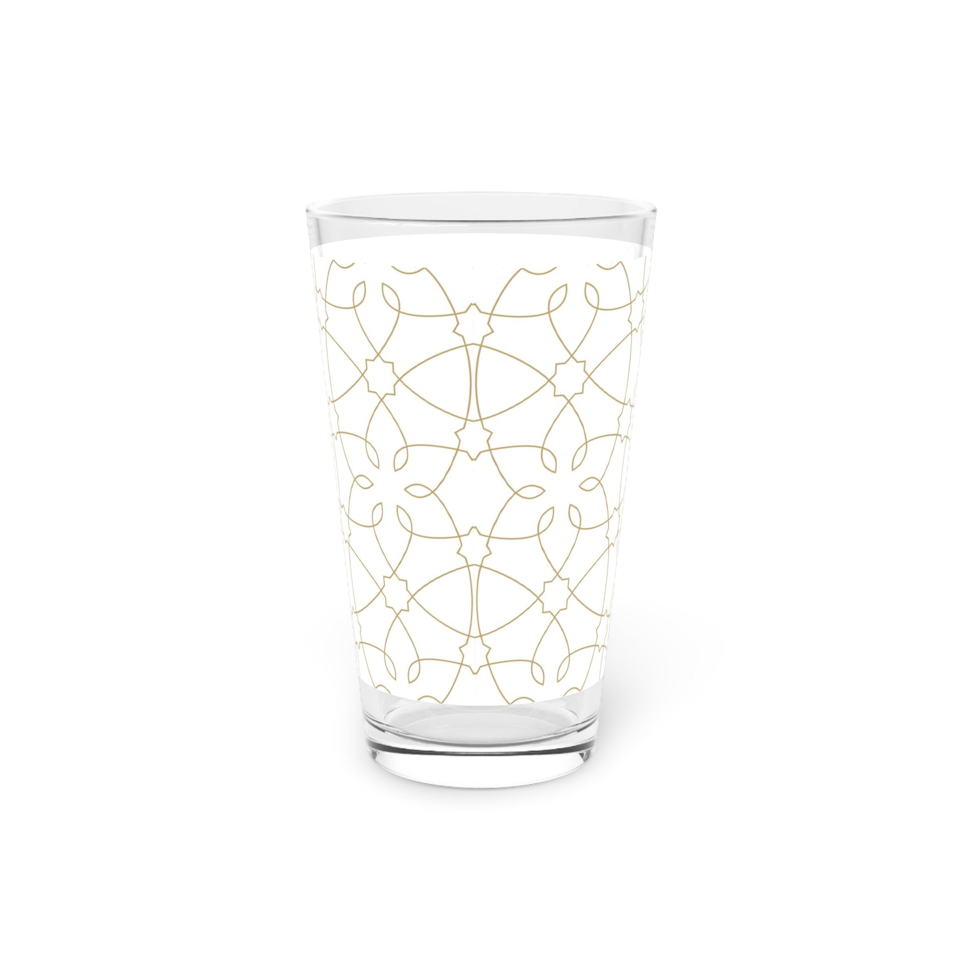 Gold Pattern Pint Glass - 16oz - Kia Day Design