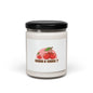 6 7 Retro Cherry Graphic Candle | Scented Soy 9oz, kawaii fruit motif - Cinnamon Vanilla 9oz - Home Decor