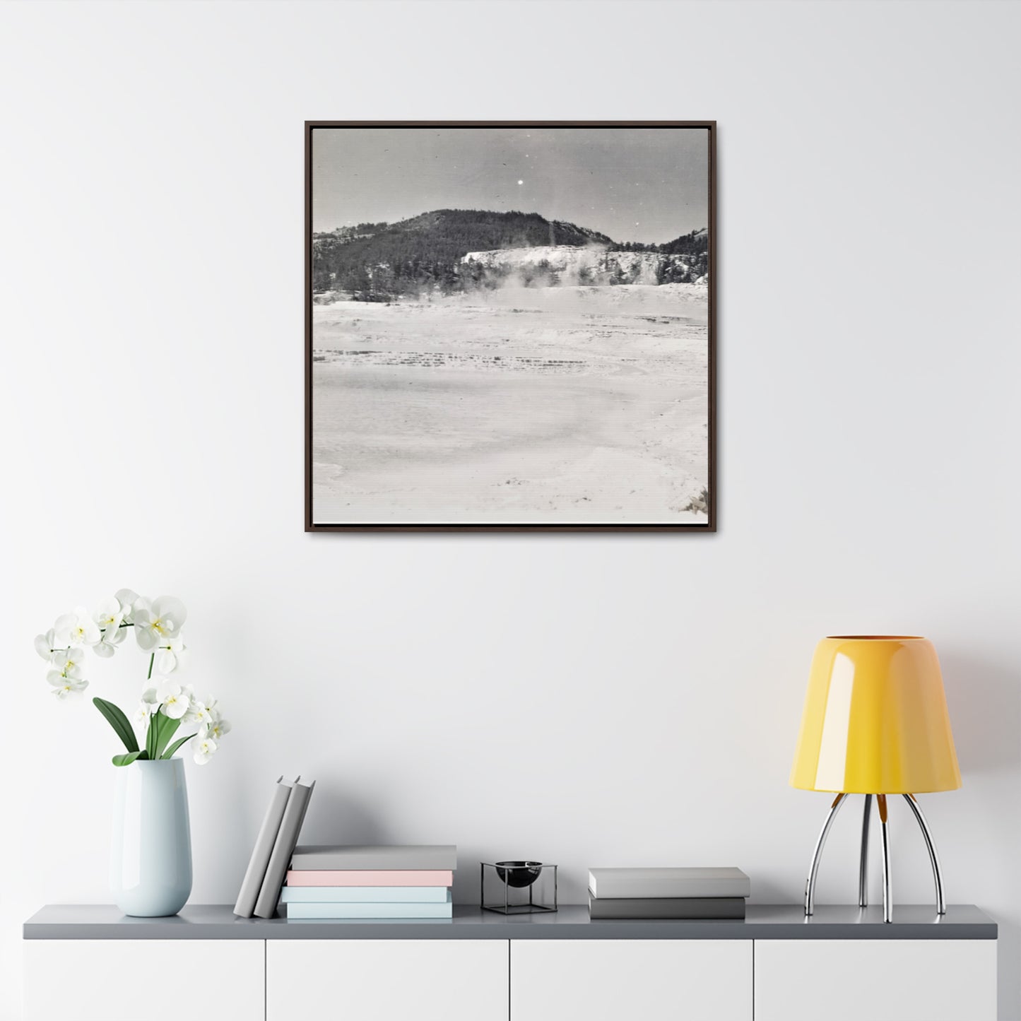 Mammoth Hot Springs Yellowstone Gallery Canvas Wraps, Square Frame