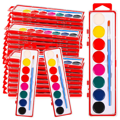 Watersay 24pk Washable Watercolor Set - 8 Colors with Brushes - - watercolors