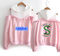 Off-Shoulder Hooded Sweatshirt - E2 XS - sweatshirt