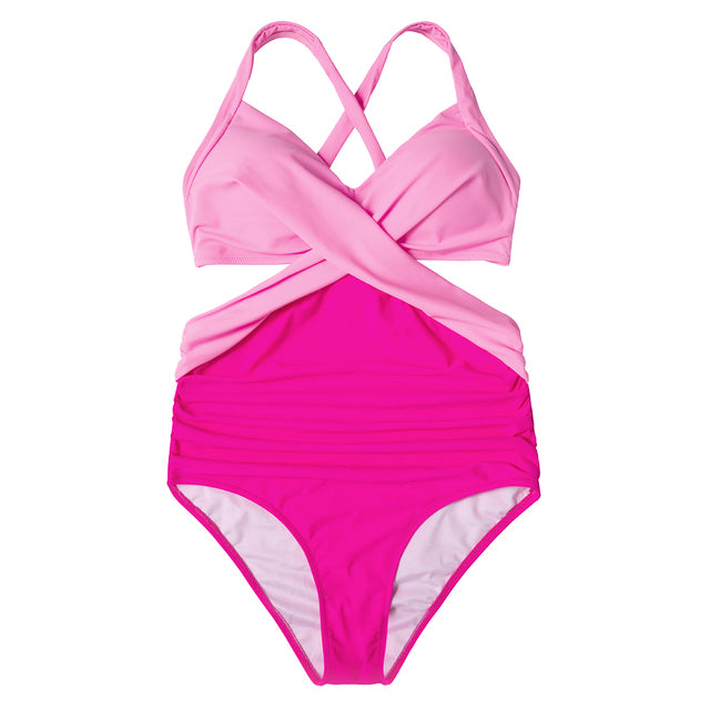 Chic Halter Monokini Beachwear for Women - B4618PR M - swimwear