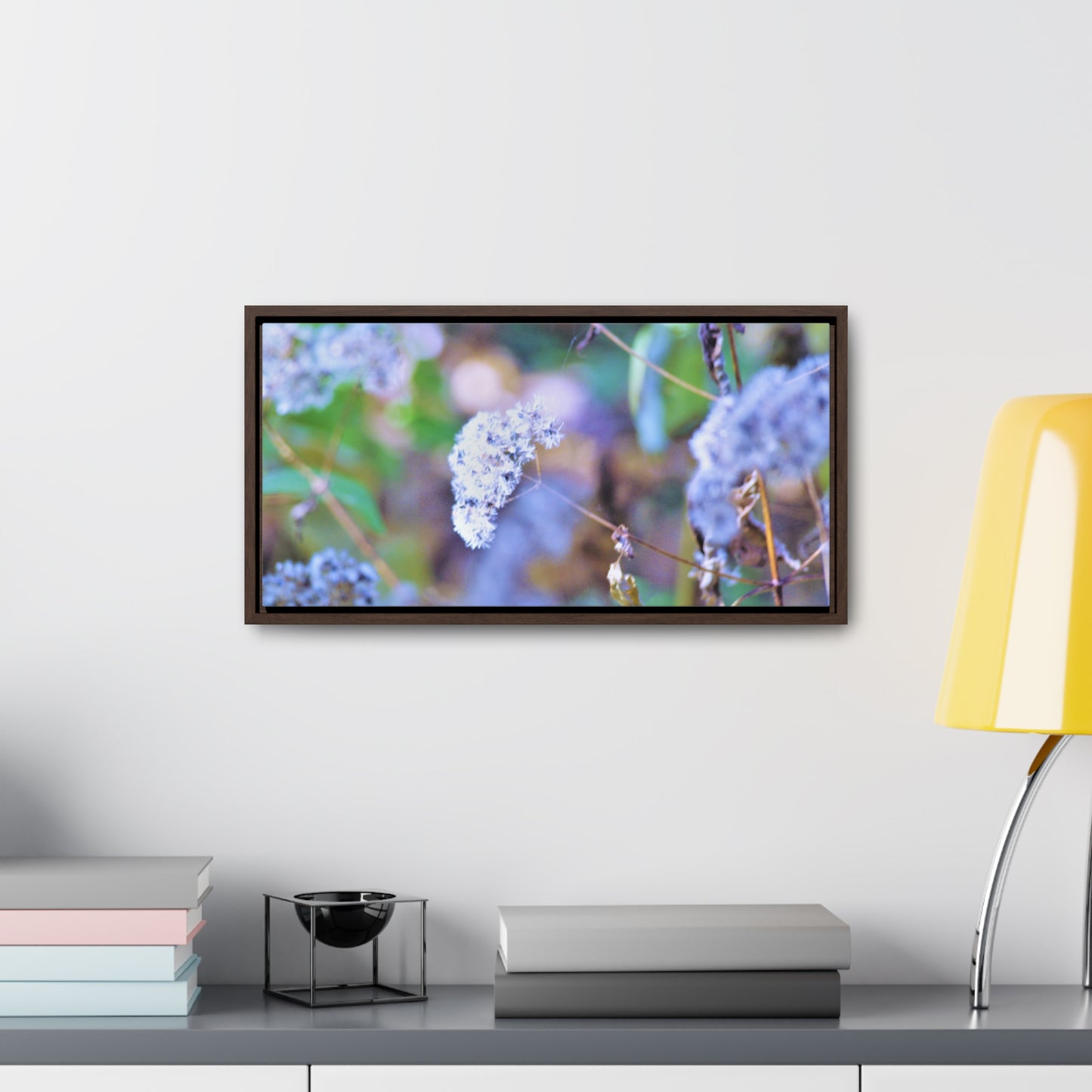 Macro Blue Gallery Canvas Wraps, Horizontal Frame