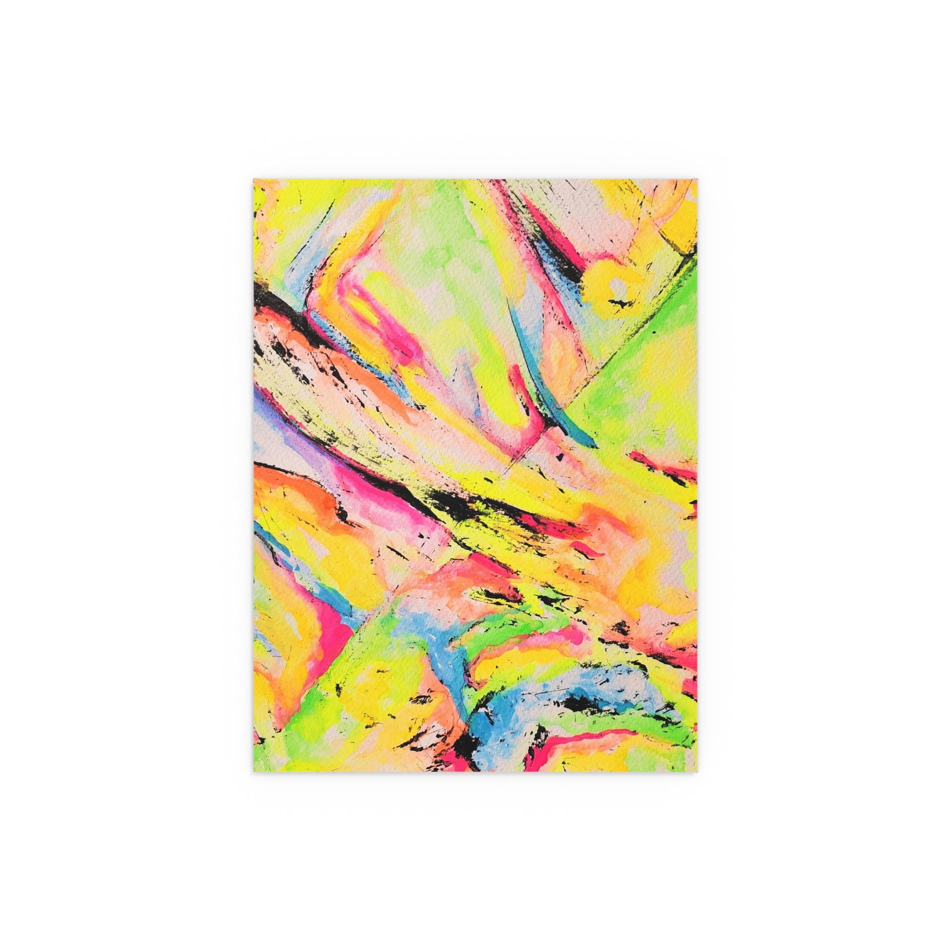 Neon Fire Silk Posters - 12″ x 16″ (Vertical) Semi Glossy - Poster
