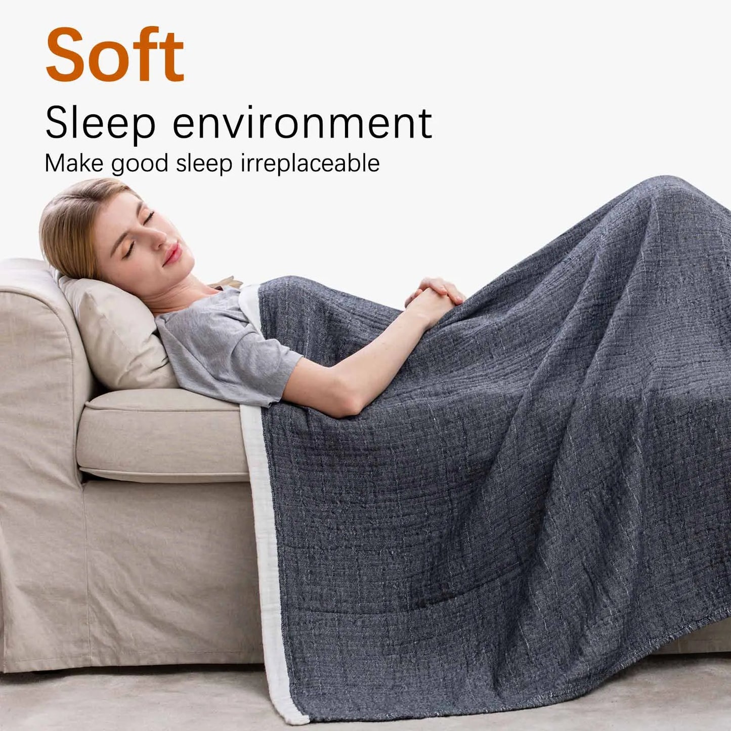 Spot Color 250GSM 150*200CM 100% Cotton Comfortable Home Soft Blanket