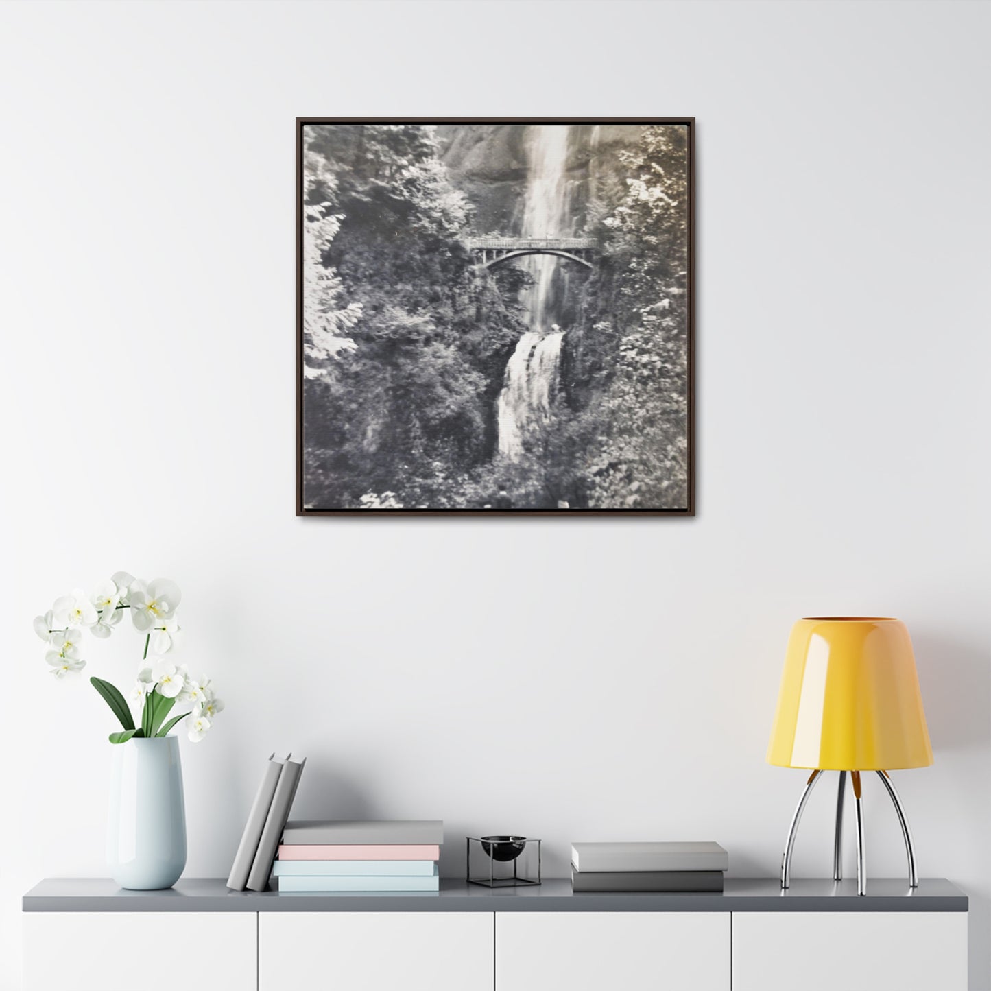 Multnomah Falls Oregon Gallery Canvas Wraps, Square Frame