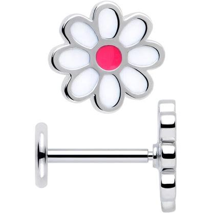 Daisy Flower Flat Back Stud Earrings - 1 Pair - - EARRING Flat Back