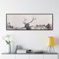 Yellowstone Bull Elk Gallery Canvas Wraps Horizontal Frame 60″ x 20″ Black Premium Gallery Wraps (1.25″)