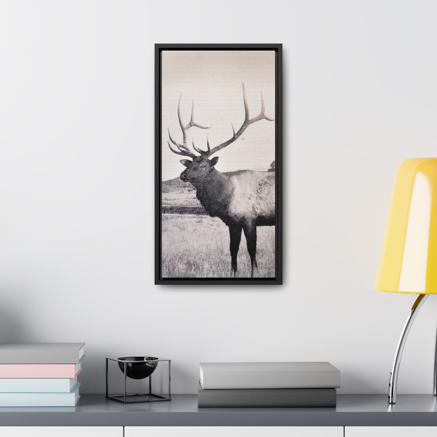 Yellowstone Bull Elk Gallery Canvas Wraps, Vertical Frame