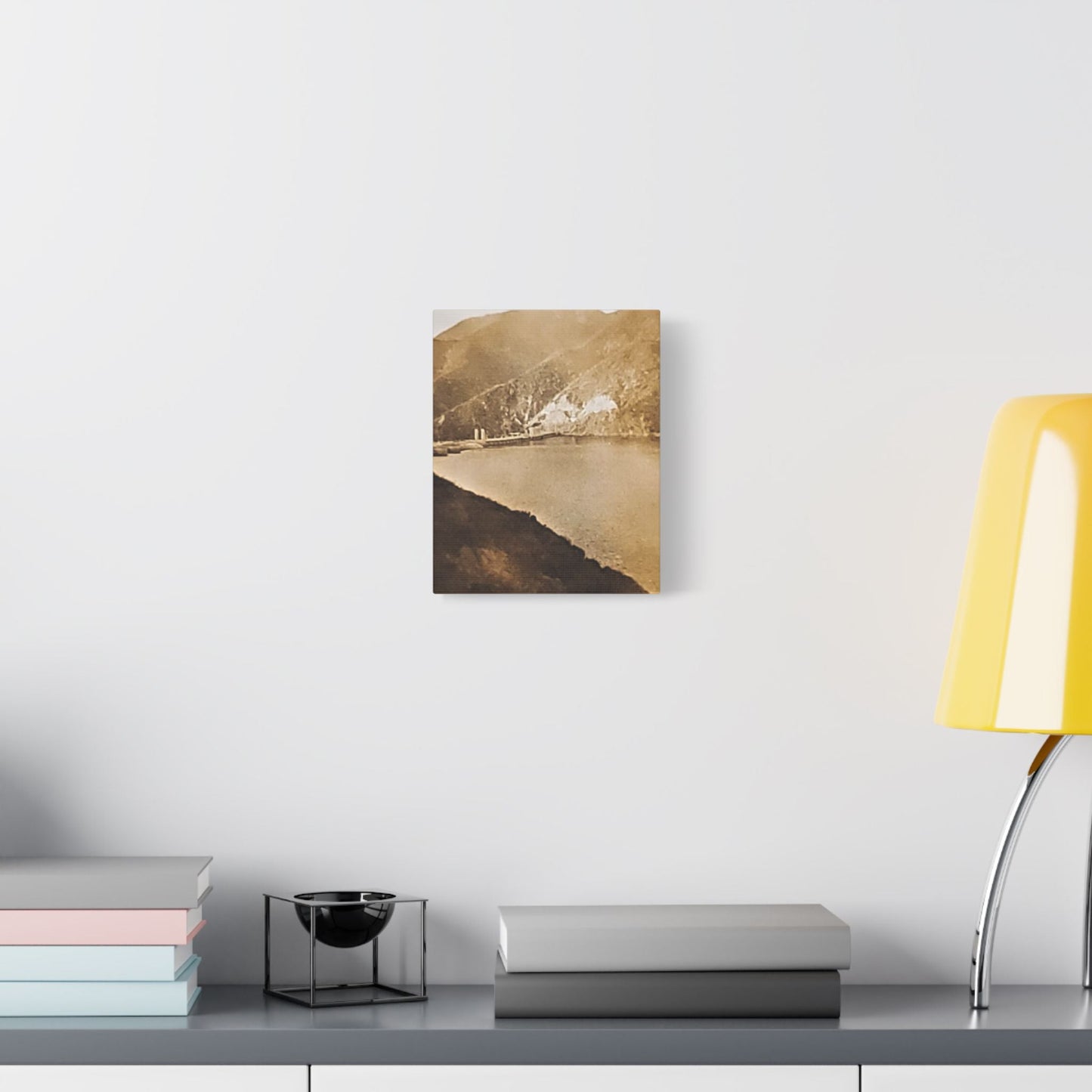 Morris Dam Lake Satin Canvas Stretched 8″ x 10″ (Vertical) 1.5"