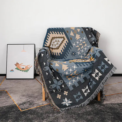 Bohemian Sofa Blanket - Premium Cotton Throw (In Stock) Kia Day Design