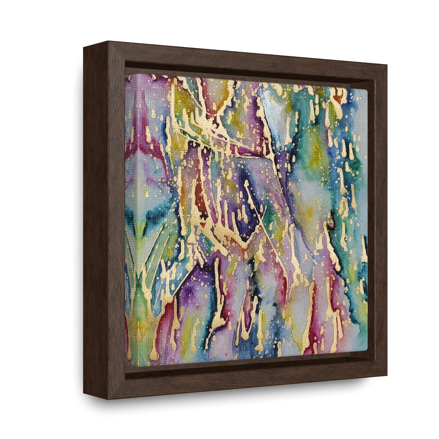 Purple Rain Gallery Canvas Wraps, Square Frame