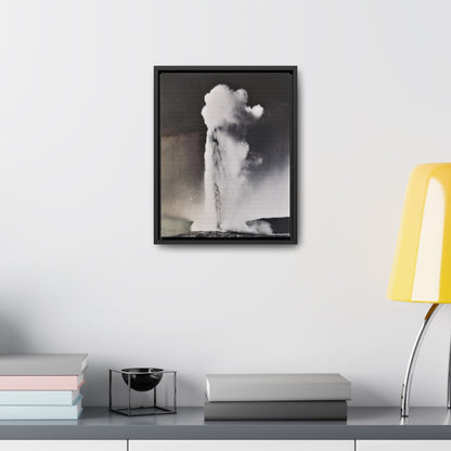 Old Faithful Geyser Yellowstone Gallery Canvas Wraps Vertical Frame 11″ x 14″ Premium Gallery Wraps (1.25″) Black