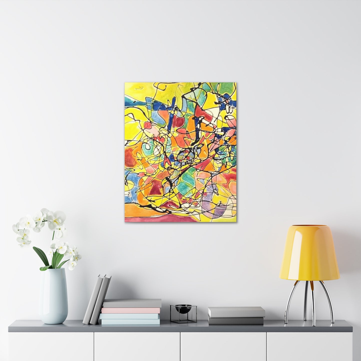 Yellow Abstract Canvas Gallery Wraps 24″ x 30″ 1.25"