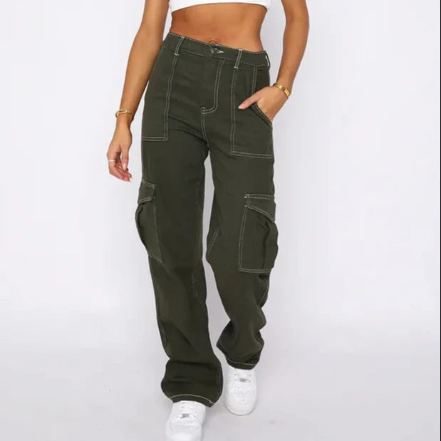 Women's Cargo Pants Long Cargo Multi Pockets Fall Cargo Pants