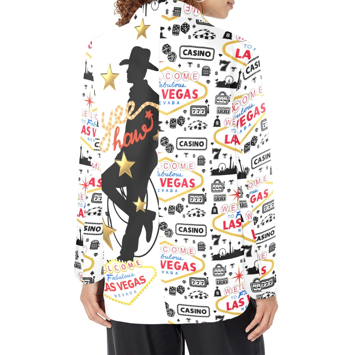 Baha Ranch Yeehaw Cowboy Vegas Western Blazer - - Jackets & Blazers