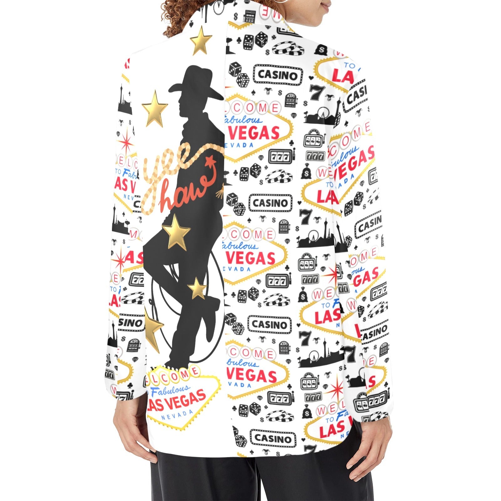 Baha Ranch Yeehaw Cowboy Vegas Western Blazer - - Jackets & Blazers