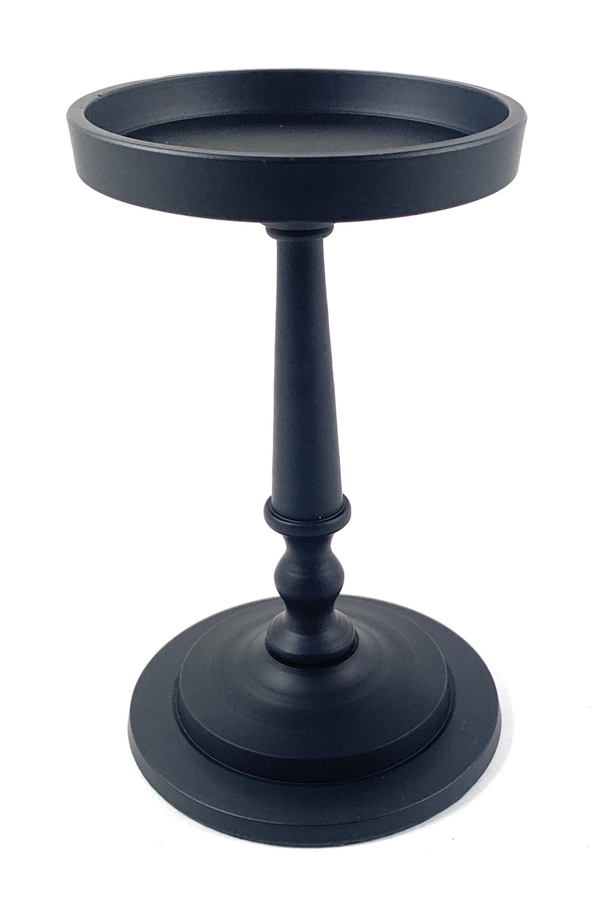 Vibhsa Pillar Candle Holder - Matte Black (7"H) - - Candle Holder