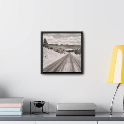 Western Road Gallery Canvas Wraps Square Frame 12″ x 12″ 1.25" Black