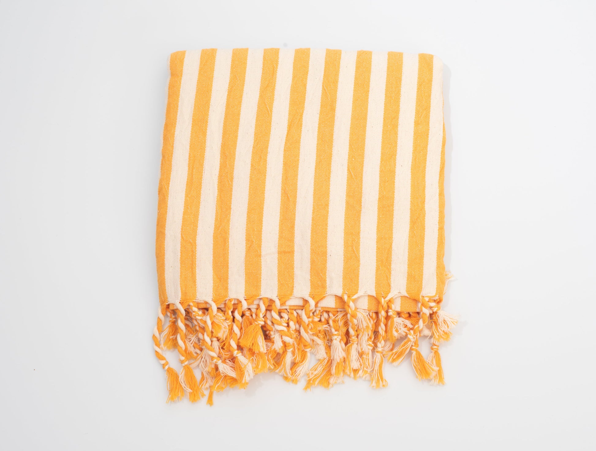 Girit Yellow Cotton Linen Towel - - Towels
