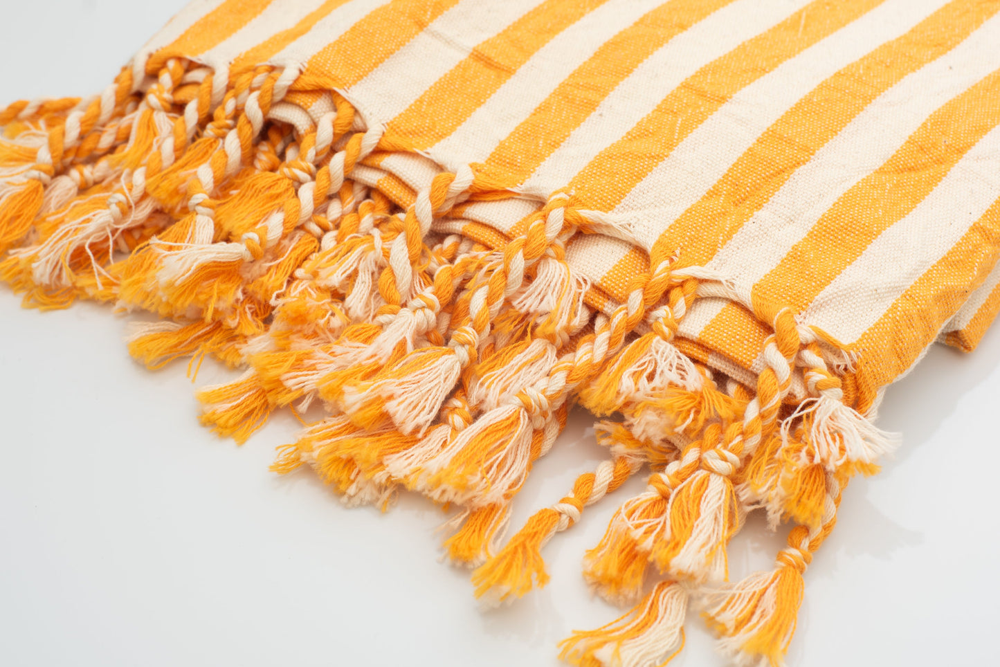 Girit Yellow Cotton Linen Towel - - Towels