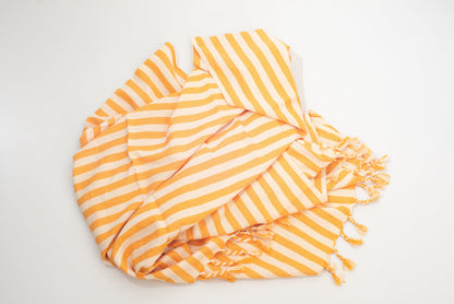 Girit Yellow Cotton Linen Towel - - Towels