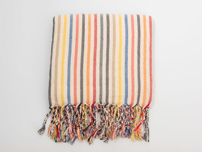 New Rainbow Cotton Linen Towel - - Towels