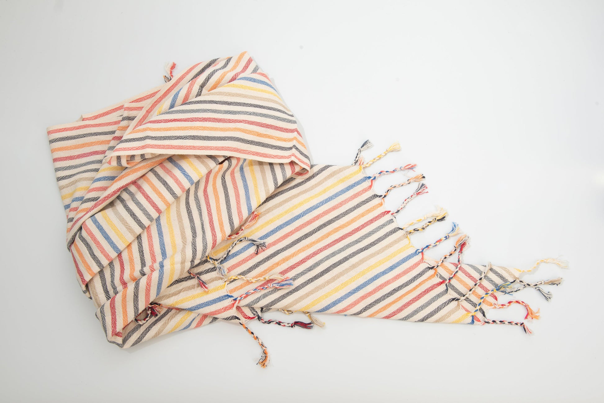 New Rainbow Cotton Linen Towel - - Towels
