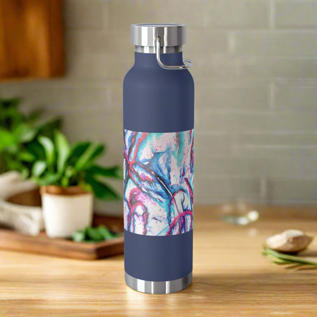 Pink Jellyfish 22oz Vacuum Insulated Bottle