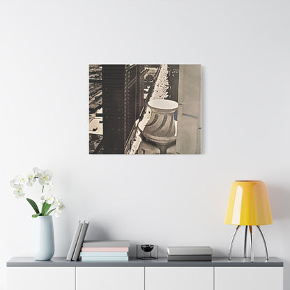 Michigan Ave Chicago Satin Canvas Stretched 30" x 24" (Horizontal) 1.5"