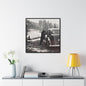 Yellowstone Bear Car Gallery Canvas Wraps Square Frame 30″ x 30″ Premium Gallery Wraps (1.25″) Black